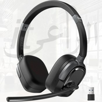 TECKNET Wireless Headset with Mic for Work, V6.0 Bluetooth Headset with AI Noise-Cancelling Microphone & USB-A Dongle, 50H Playtime & Mute, On-Ear...